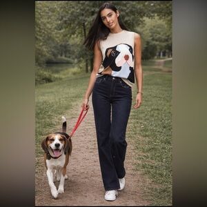 Anthropologie NWT Maeve Wool Blend Sleeveless Dog Sweater size XS.